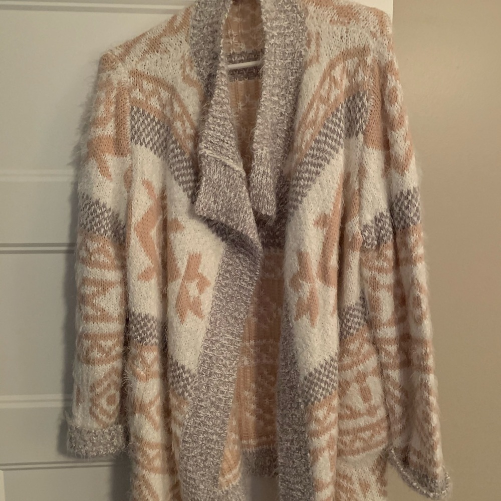 Long fuzzy cardigan